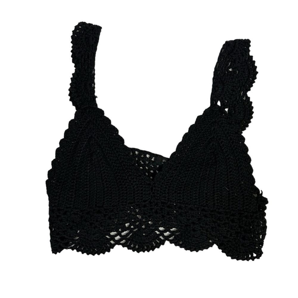 Debut debut l Black Crochet Crop Top M/L Size M / US 6-8 / IT 42-44 - 1 Thumbnail