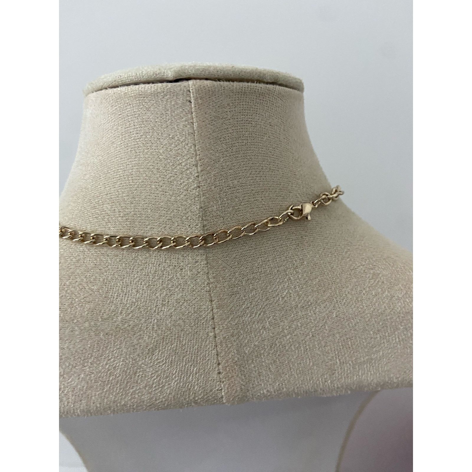 Other teardrop necklace with pink rhinestone Size ONE SIZE - 3 Thumbnail