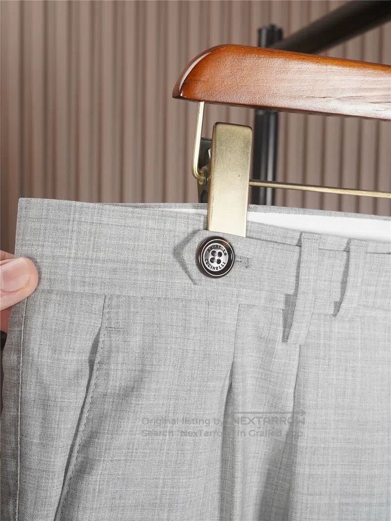 Brunello Cucinelli Brunello Cucinelli Light Gray Fine Wool Pants Size US 38 / EU 54 - 5 Thumbnail