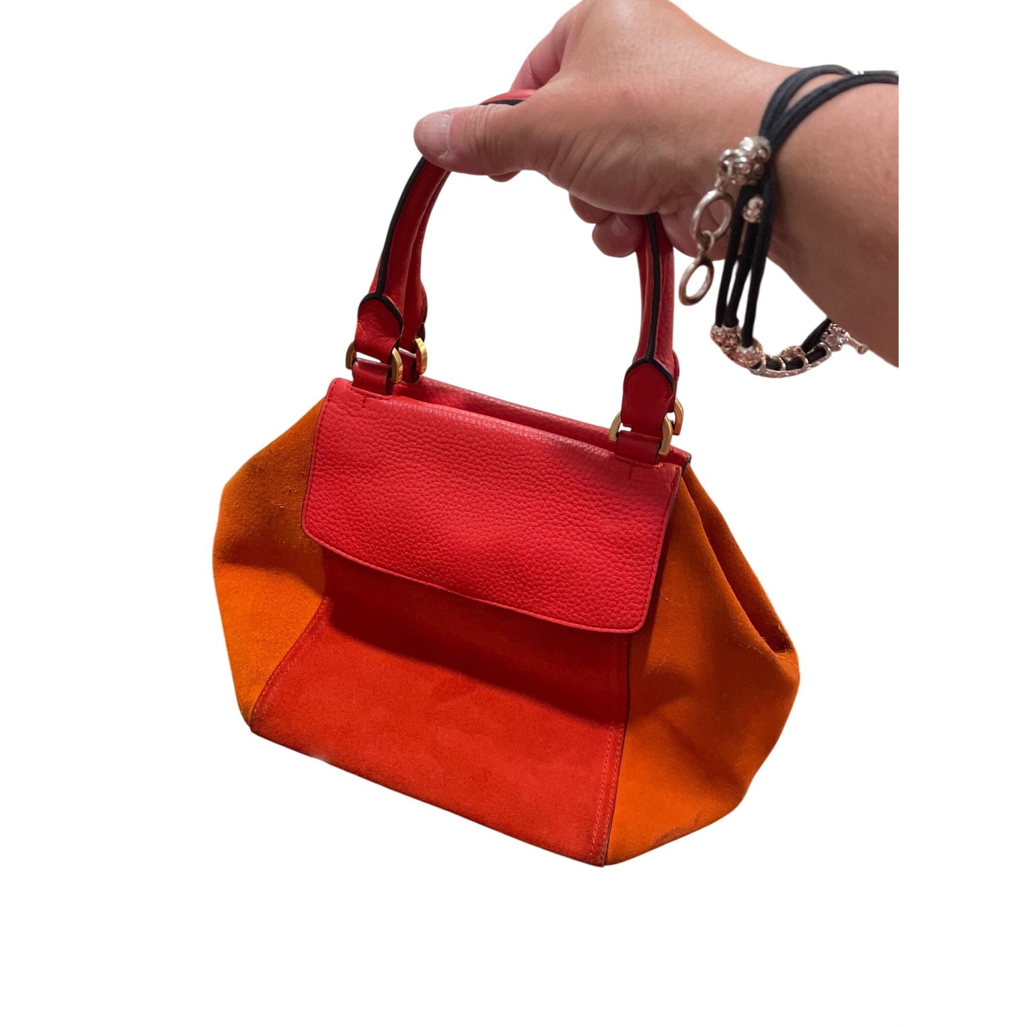Tory Burch Tory Burch wms red orange suede leather tassled crossbody ha Size ONE SIZE - 11 Thumbnail