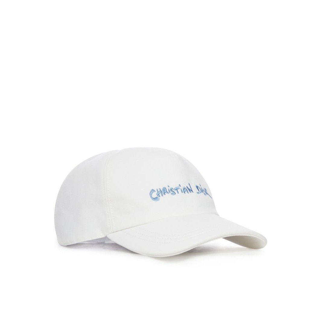 Dior DIOR White Cotton Baseball Cap New & Authentic (Men's size:L Size ONE SIZE - 1 Thumbnail