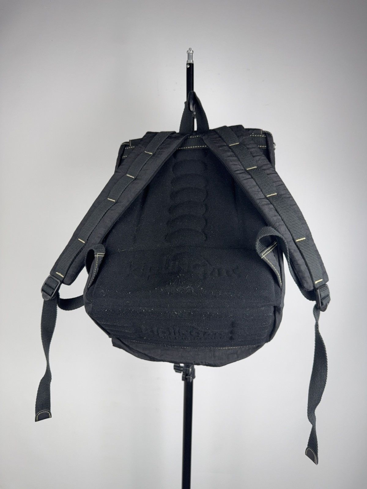 Vintage Kipling Backpack Black Outdor Nylon Y2K Big Logo Rucksack Size ONE SIZE - 5 Thumbnail