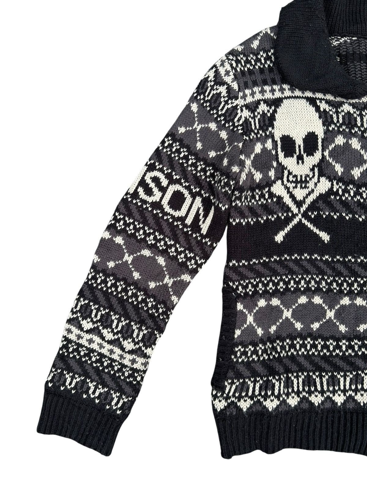 Vanson Leathers Vintage Vanson Skull Knit Sweater Zipper Size US L / EU 52-54 / 3 - 4 Thumbnail