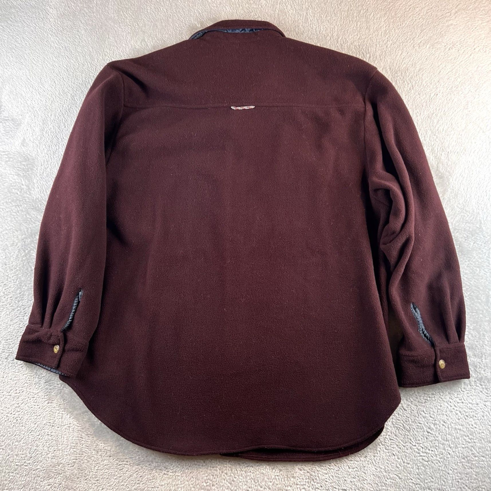Free People VINTAGE Free People Jacket Shacket Burgundy XL Fleece Long Sleeve Women’s Size XL / US 12-14 / IT 48-50 - 2 Thumbnail