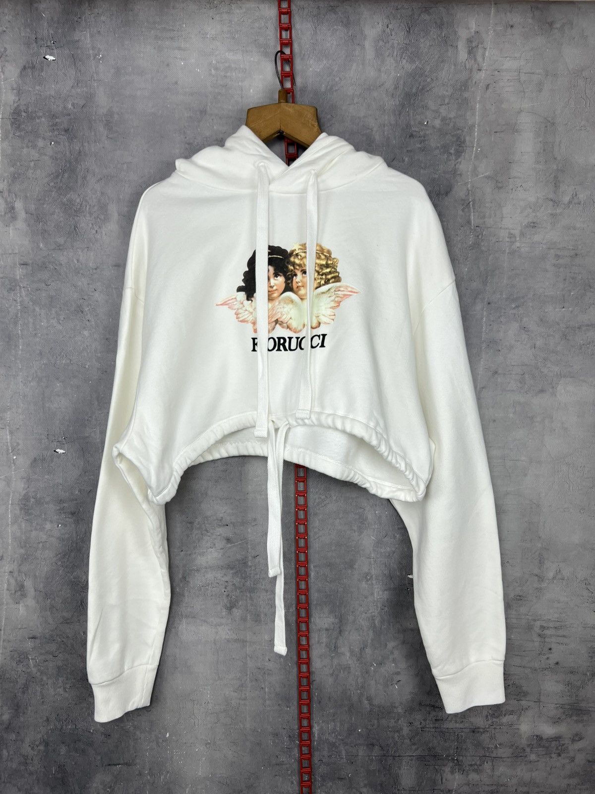 Fiorucci Fiorucci Cherubs Angels Crop Hoodie - Size L Size L / US 10 / IT 46 - 1 Thumbnail