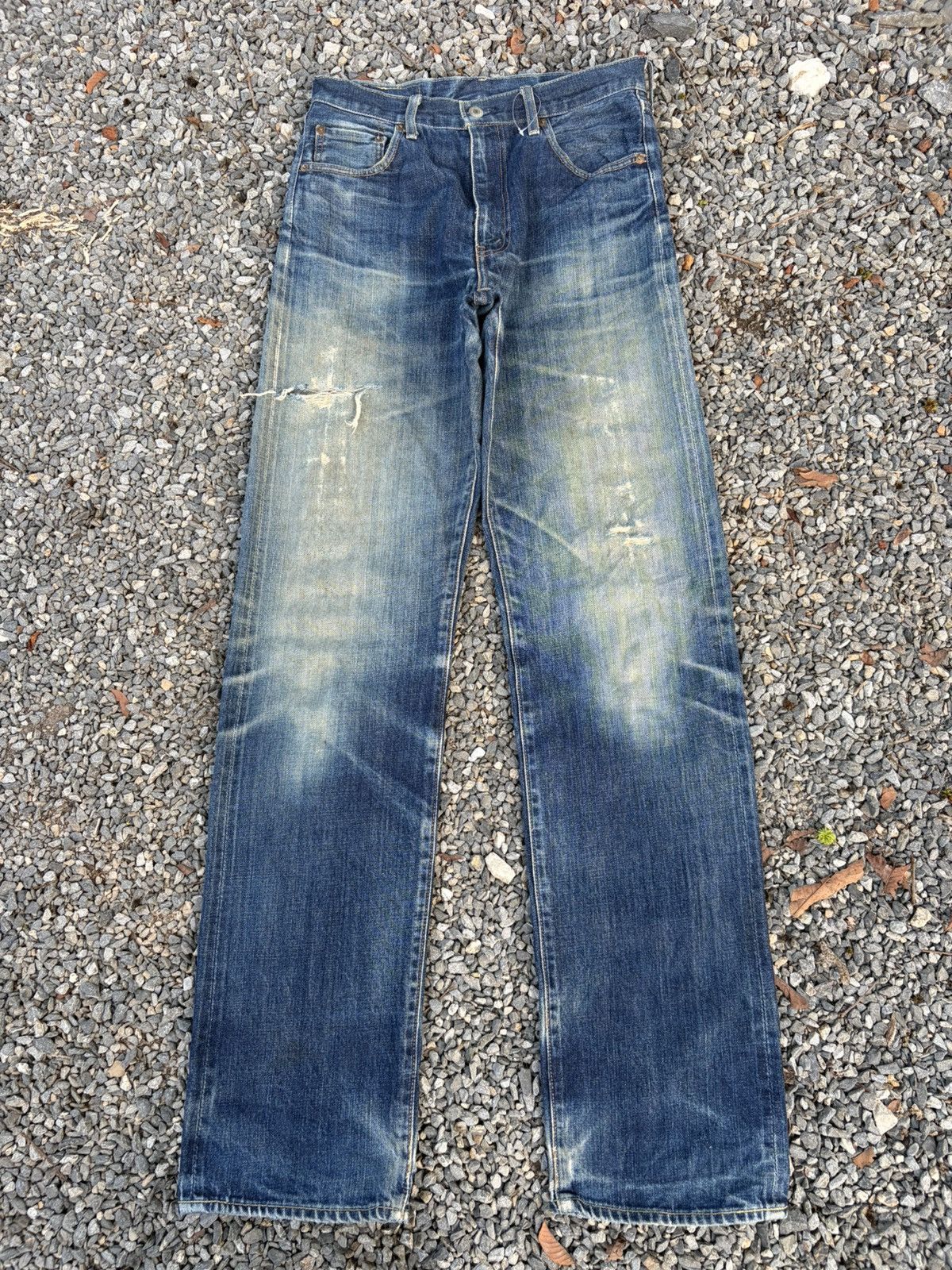 Kapital VINTAGE LEVIS 502 BIG E SELVEDGE RUSTY DISTRESSED DENIM Size US 30 / EU 46 - 1 Thumbnail