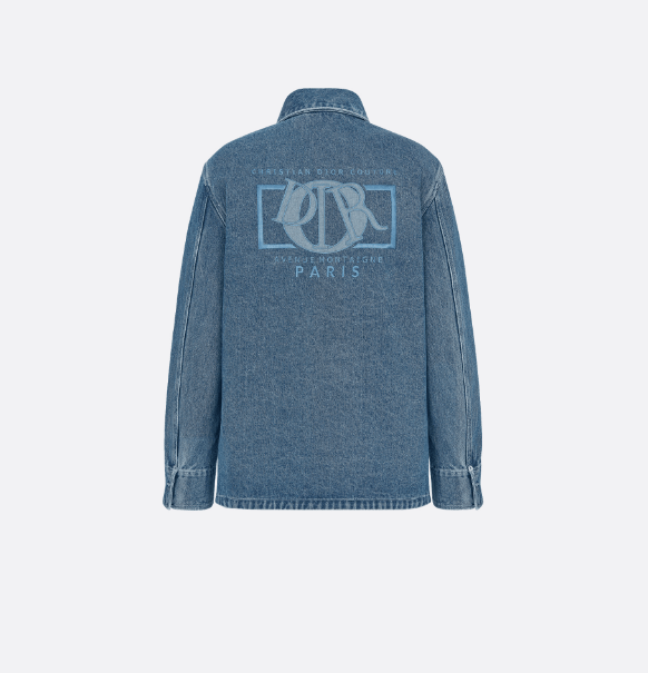 Dior o1w1db10625 Dior Charm Overshirt in Blue Size US L / EU 52-54 / 3 - 2 Thumbnail