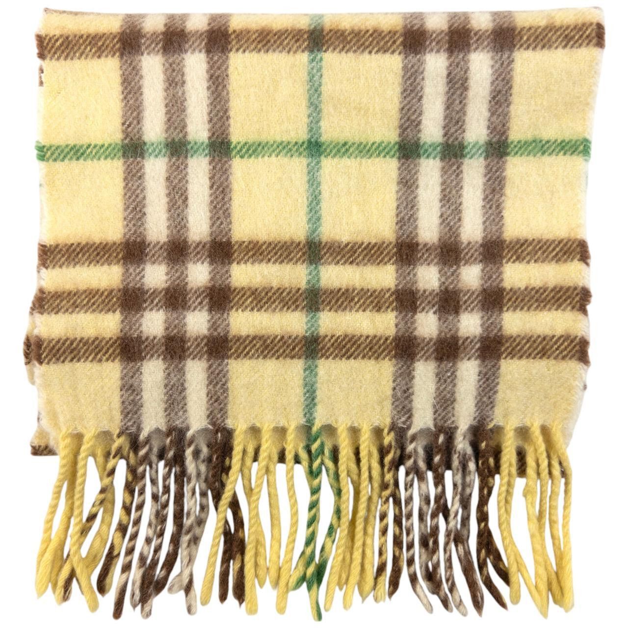 Burberry Vintage Burberry Nova Check Cashmere Tassel Scarf Size ONE SIZE - 3 Thumbnail