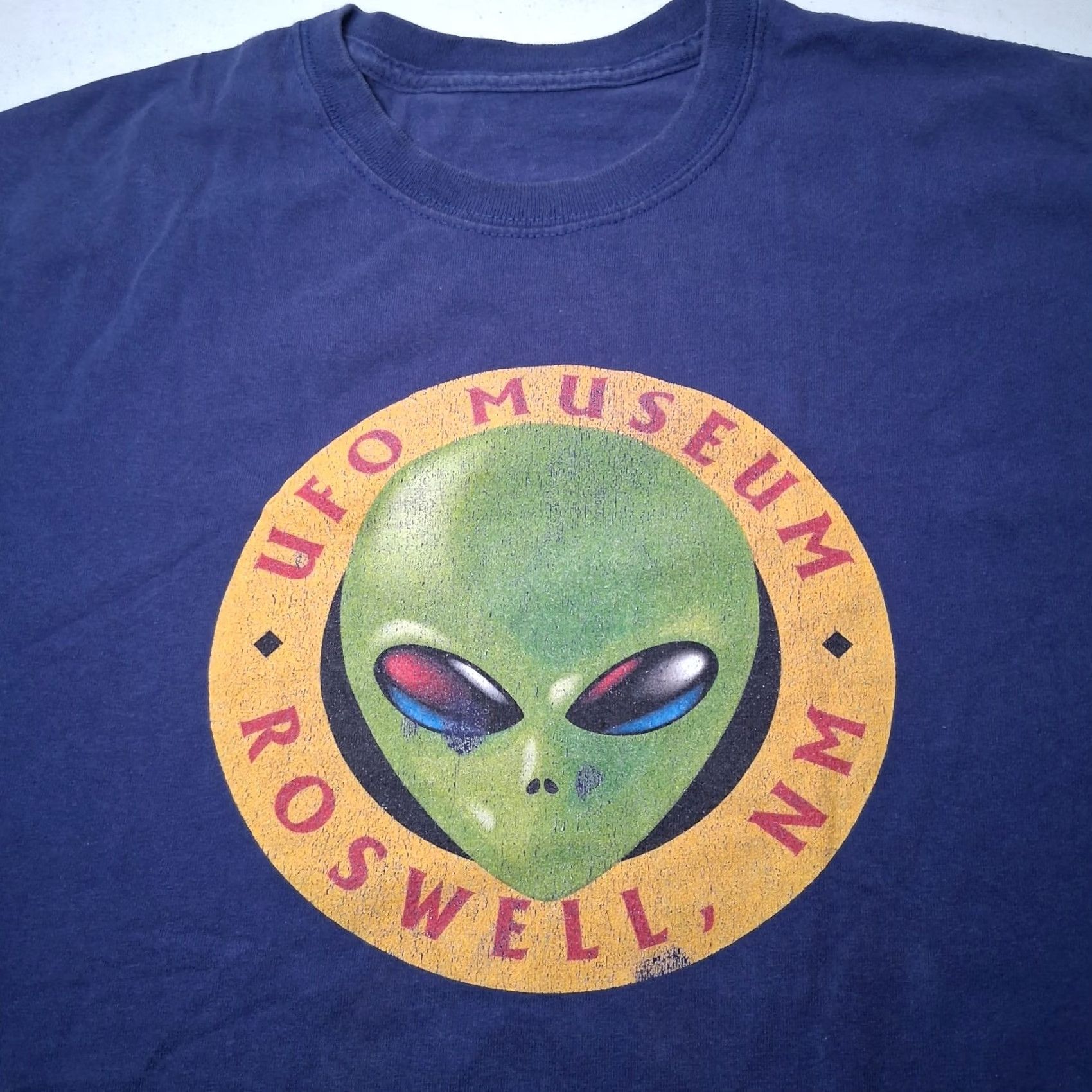Vintage UFO Museum Shirt L Blue Green Alien Aliens UAP UFOs UAP UAPs Alien Museum Graphic Crew Neck Long Sleeve Cotton Blend Knit Mens Size US L / EU 52-54 / 3 - 2 Thumbnail