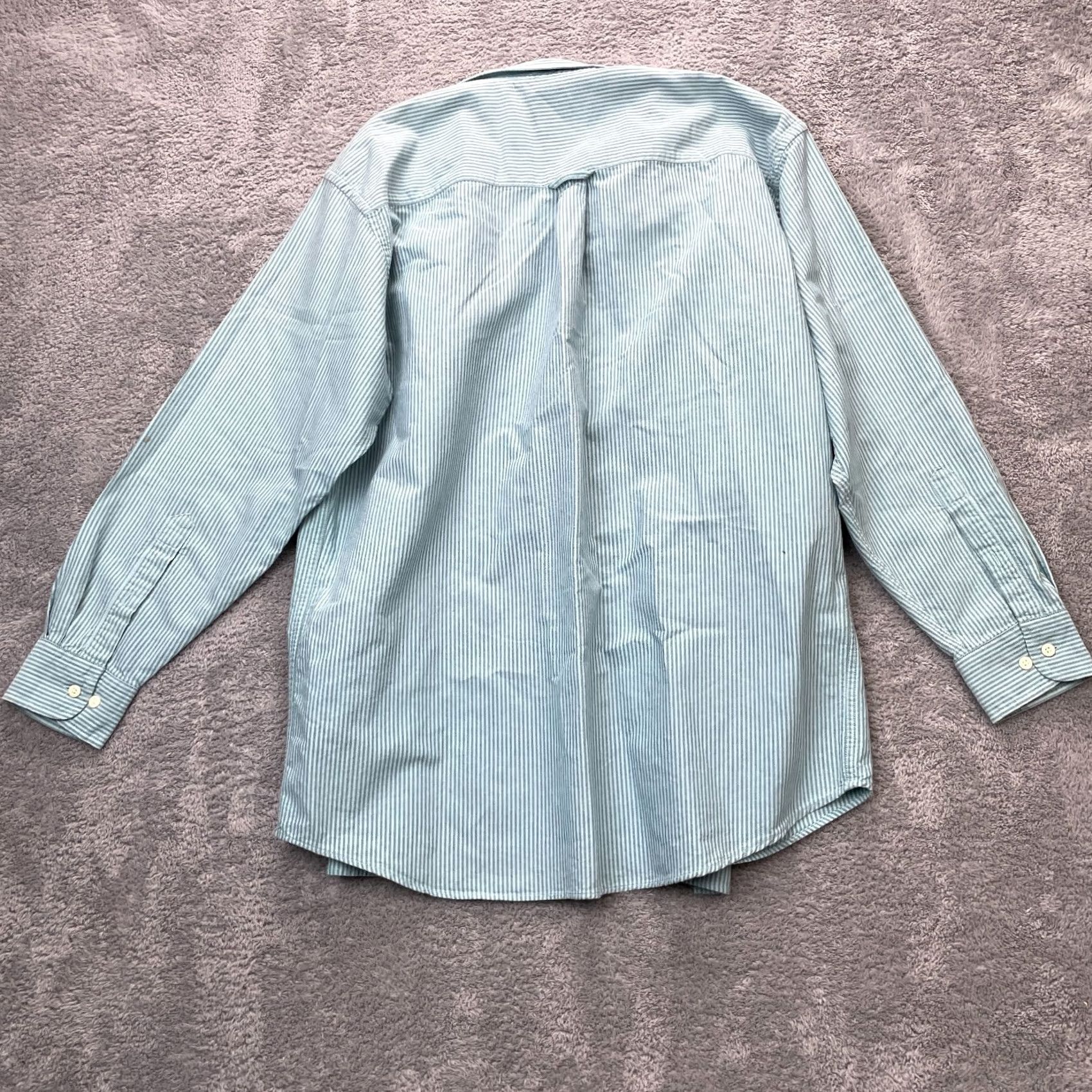 Pendleton VINTAGE Pendleton Shirt Mens Large Green Blue Pinstripe Cotton Button Down Classic Size US L / EU 52-54 / 3 - 2 Thumbnail