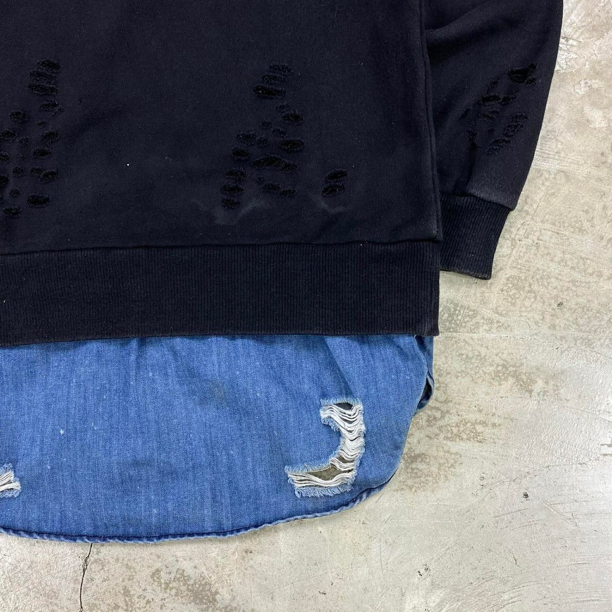 Maison MIHARA YASUHIRO FW2013 Distressed Layered Sweatshirt Size US XXS / EU 40 - 11 Thumbnail