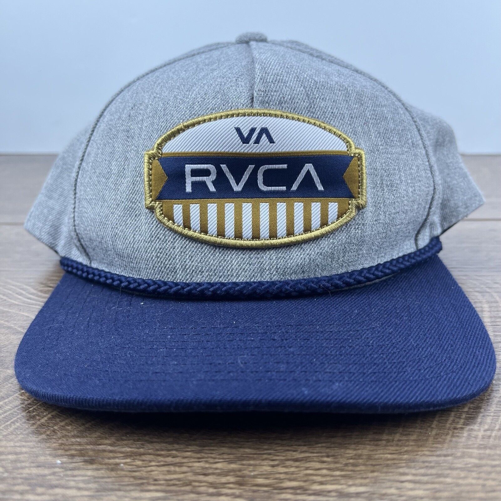RVCA RVCA Snapback Hat RVCA Hat Gray Cap Adjustable Hat Gray Adul Size ONE SIZE - 1 Thumbnail