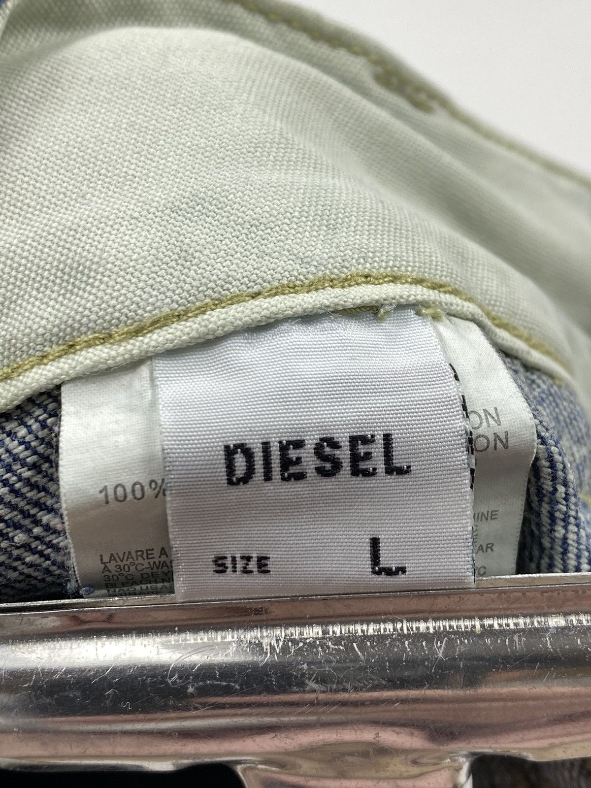 Diesel LASTDROP🔥Vintage Y2K Diesel A Line Washed Denim D Mini Skirt Size 29" - 11 Thumbnail