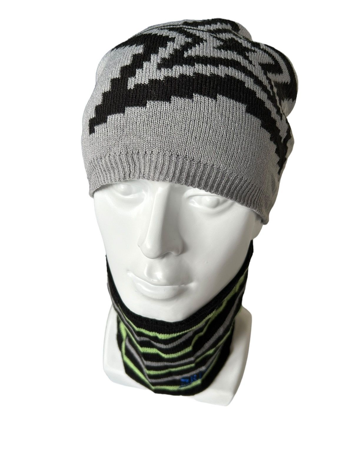 14th Addiction × Japanese Brand × Le Grande Bleu (L.G.B.) Punk Bondage Style Srixon Beanie Hats ☠️💀 Size ONE SIZE - 3 Thumbnail