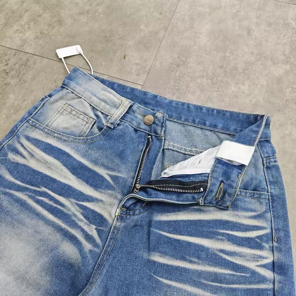 Japanese Brand × Jean Vintage Washed Blue Wide Leg Jeans Size US 28 / EU 44 - 5 Thumbnail