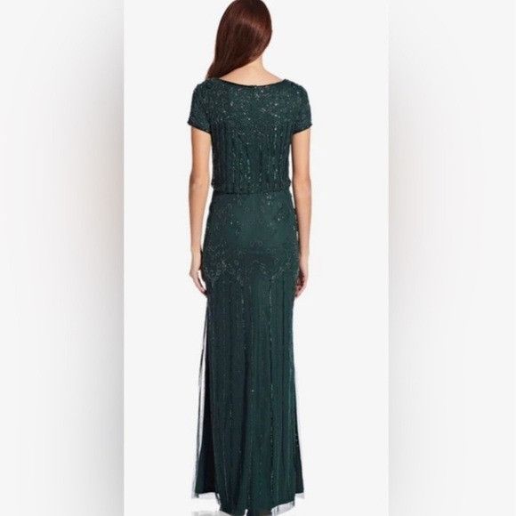 liv foster halter beaded fringe mini dress Emerald Beaded Rachel Allan 40080 – Lisa Dean Boutique main image 0