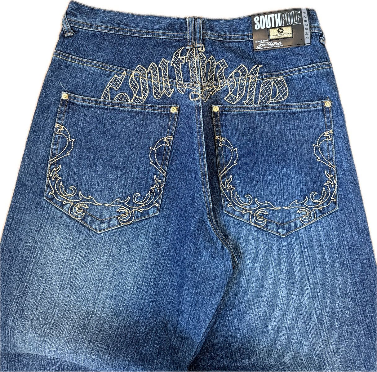 Southpole Vintage Gold Embroidery Southpole Jeans Size US 33 - 2 Thumbnail