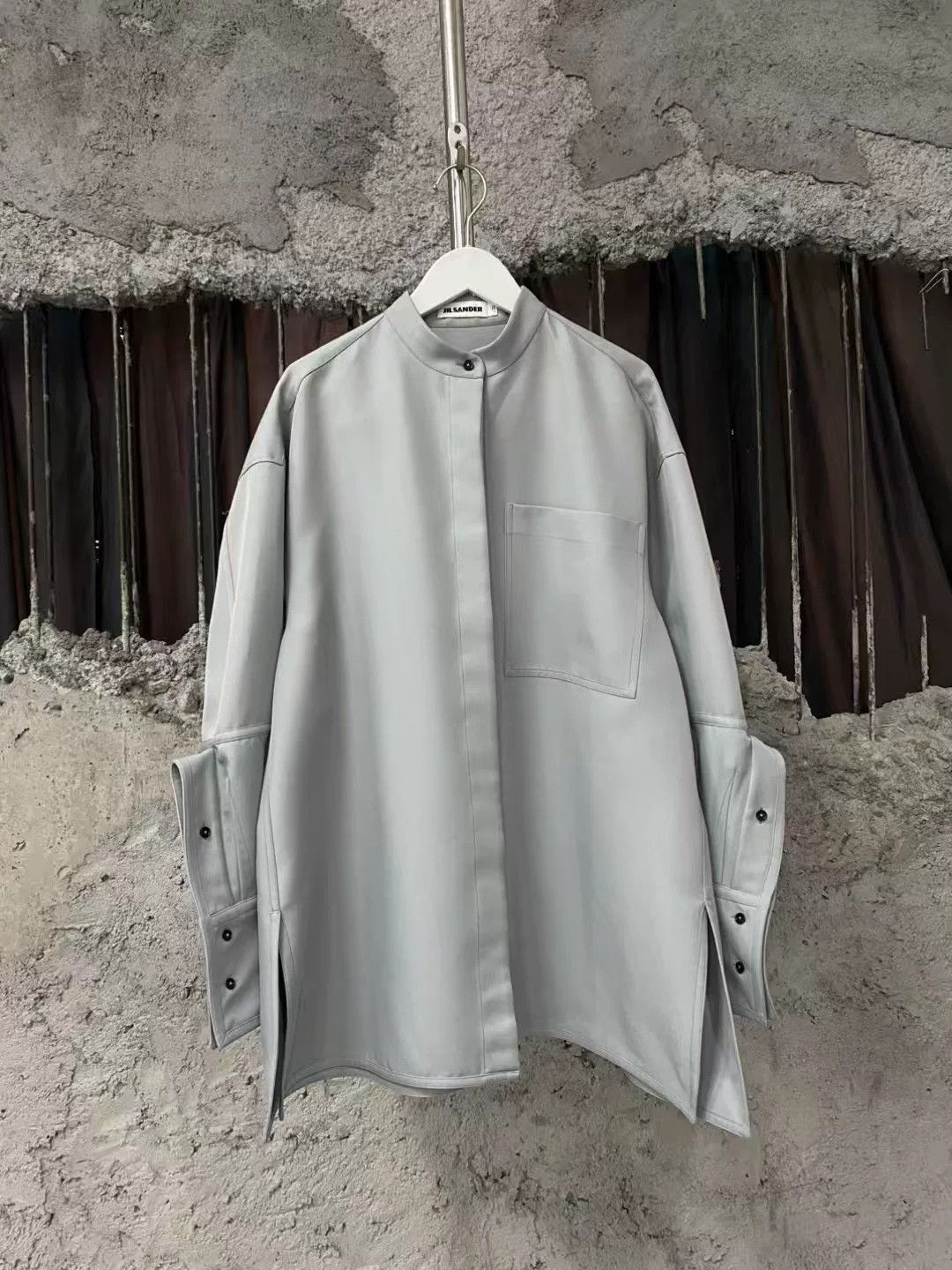 Jil Sander Jil Sander Gray Deconstructed Button Oversized Shirt Size US M / EU 48-50 / 2 - 1 Thumbnail