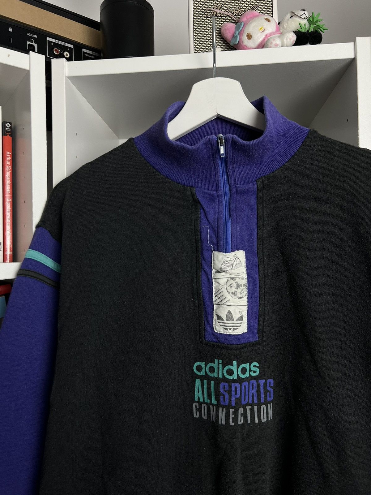 Adidas × Vintage Vintage 90s Adidas 1/4 zip sweatshirt M casual retro 00s y2k Size US M / EU 48-50 / 2 - 3 Thumbnail