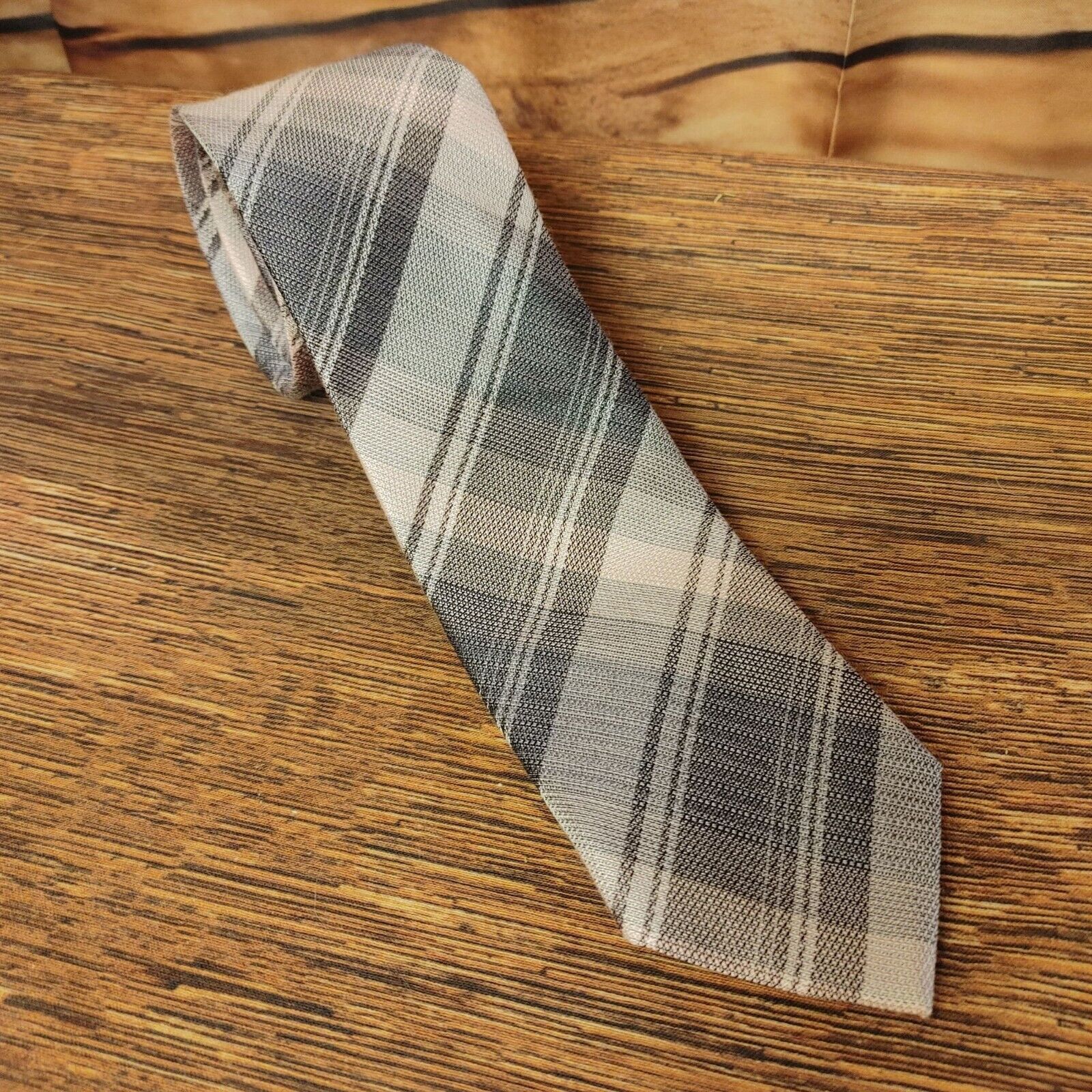 Other Ryan Seacrest Distinction Men's Gray Striped Silk/Cotton Nec Size ONE SIZE - 1 Thumbnail