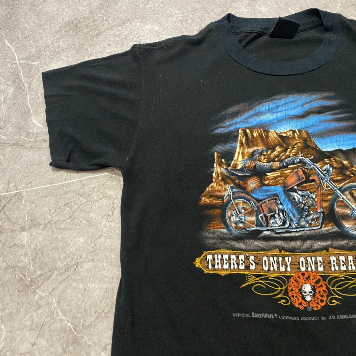 Band Tees RARE ! VINTAGE EASYRIDERS THERE’S ONLY ONE REAL BIKER 3D 80S Size US M / EU 48-50 / 2 - 8 Thumbnail