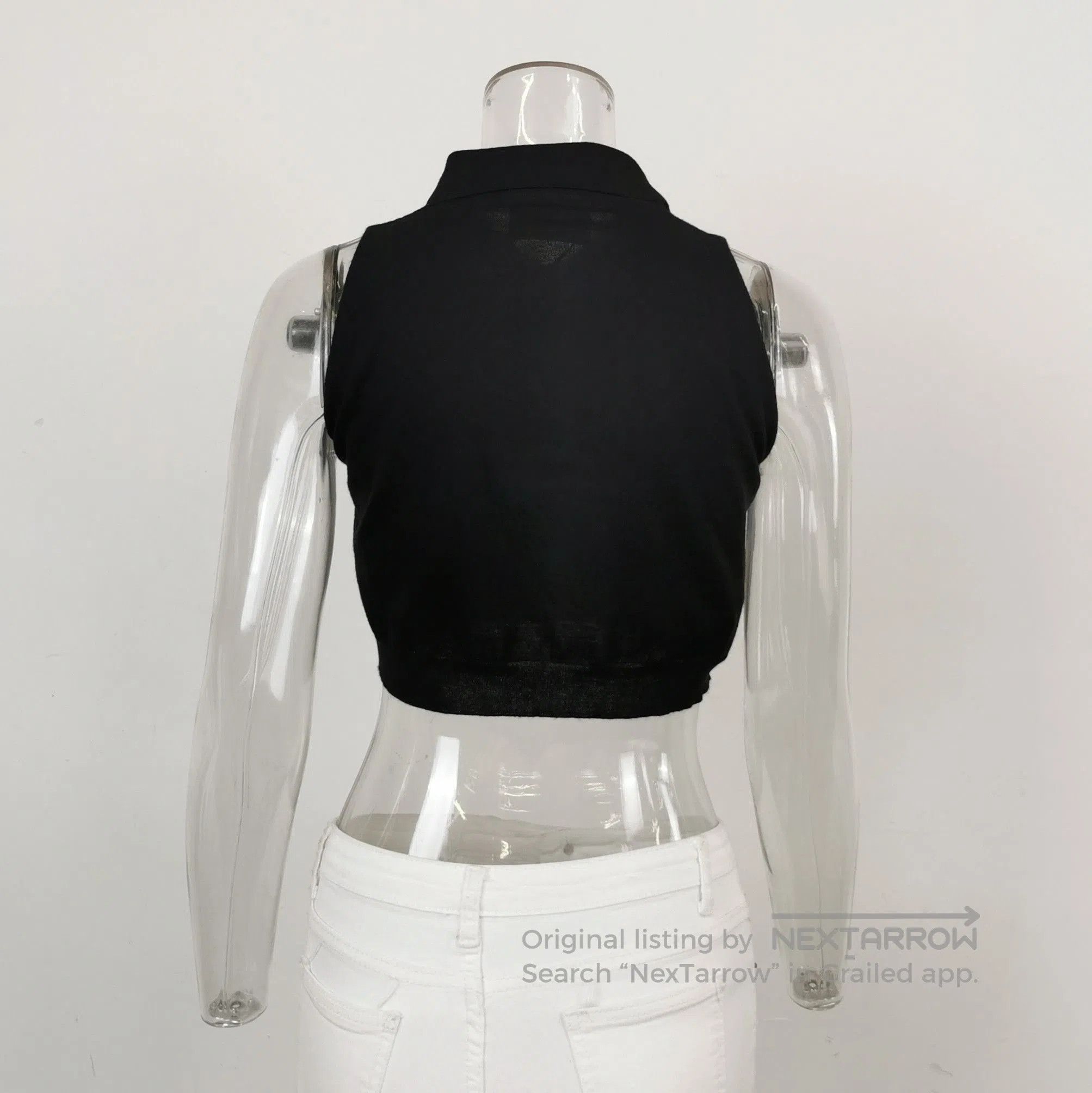 Prada Prada Black Sleeveless Knit Polo Top . Size L / US 10 / IT 46 - 1 Thumbnail
