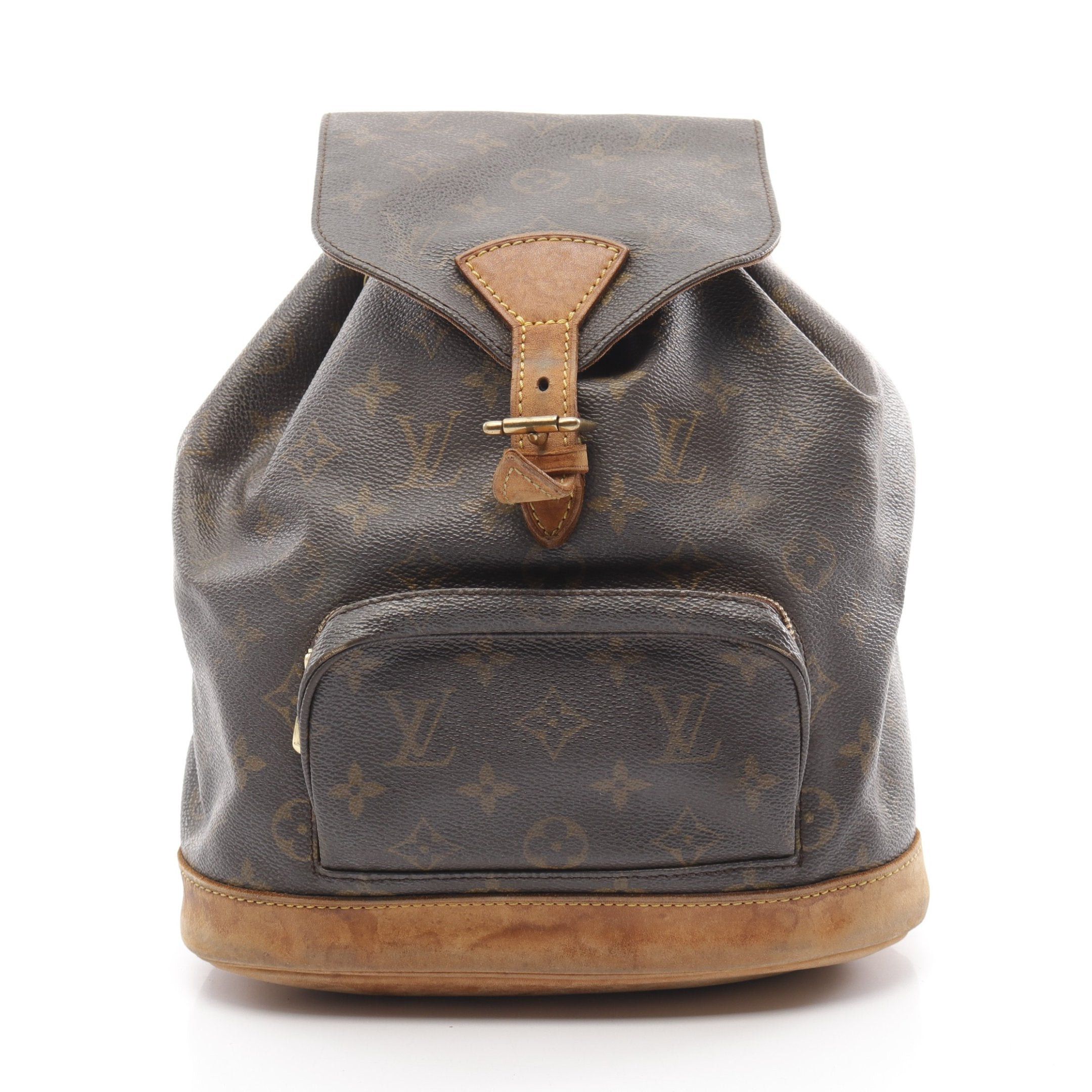 Louis Vuitton Louis Vuitton Montsouris Mm Monogram Backpack Rucksack Leather Brown Size ONE SIZE - 1 Thumbnail