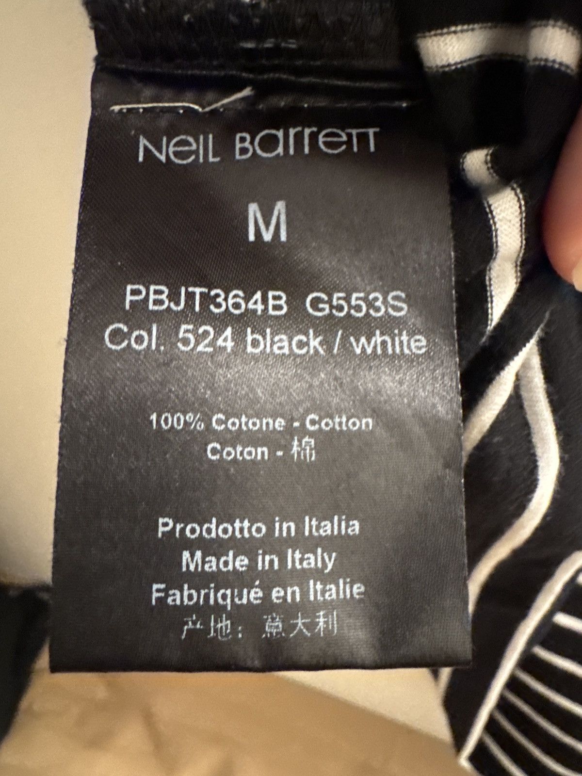 Neil Barrett NEIL BARRET striped tee Size US M / EU 48-50 / 2 - 2 Thumbnail
