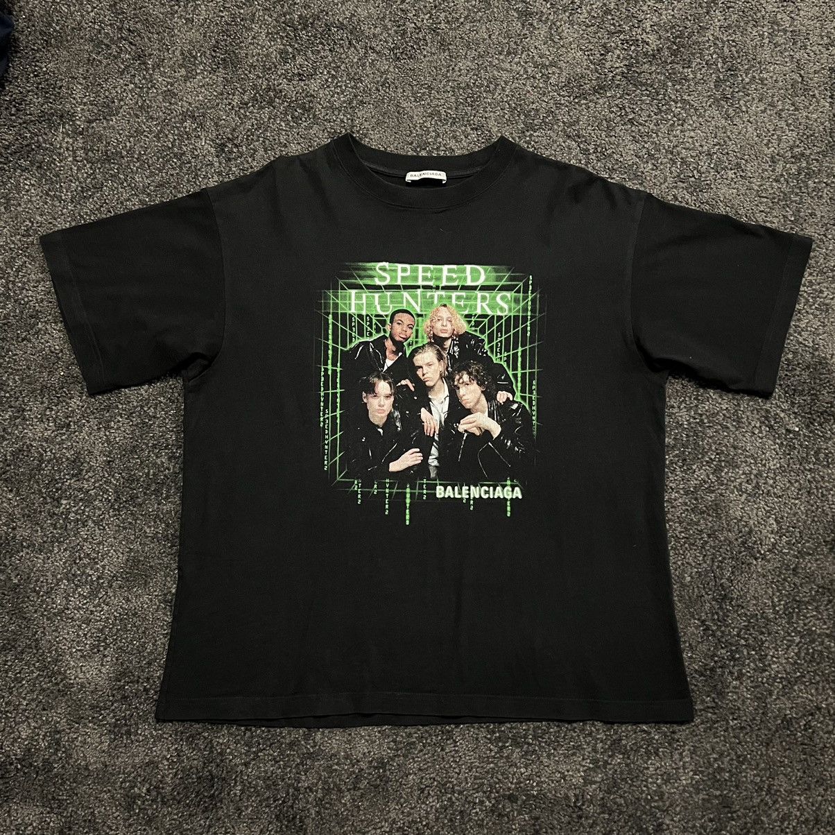 image of Balenciaga Speedhunters Tee Shortsleeve Shirt in Black, Men's (Size Medium)