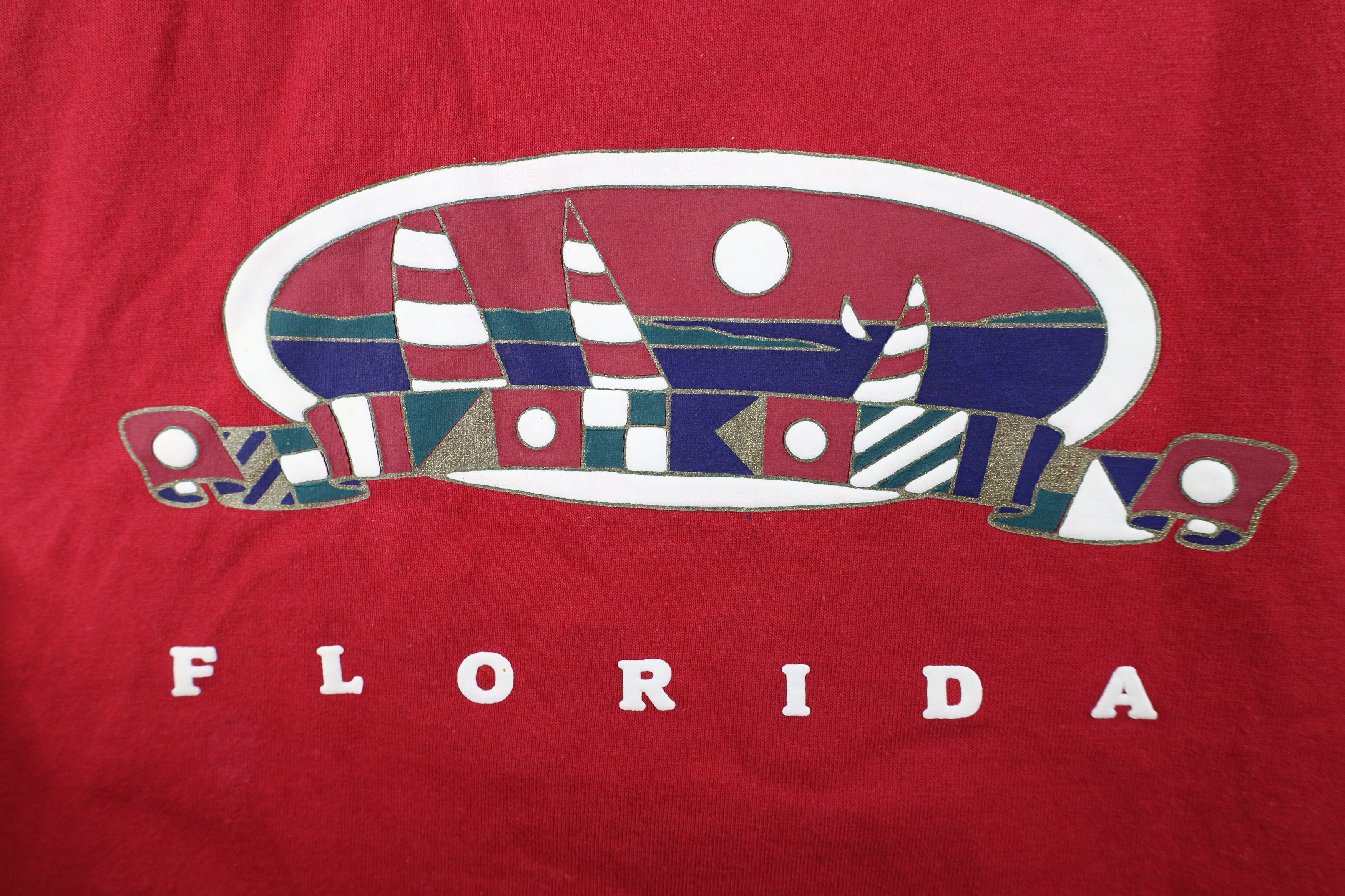 Vintage Vintage 90s Streetwear Florida Sailing Tank Top T-Shirt Size US L / EU 52-54 / 3 - 4 Thumbnail