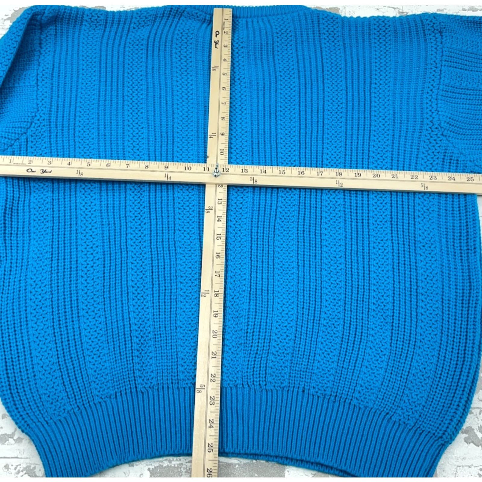 Vintage VINTAGE Wentworth Sweater Men XL Blue Acrylic Chunky-Knit Crew Neck Pullover Logo Embroidered Zipper Pattern Solid Wool? Size US XL / EU 56 / 4 - 6 Thumbnail