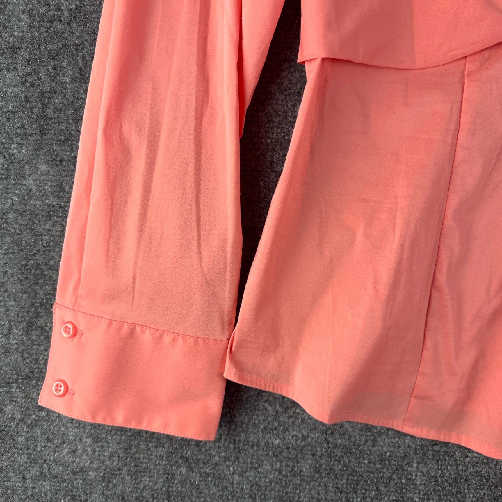 Alfani Alfani Blouse Womens 16 Long Sleeve V Neck Pullover Twist Front NEW Orange Knit Cotton Blend Shirt Adult 16 Womens Size XXL / US 16-18 / IT 52-54 - 3 Thumbnail