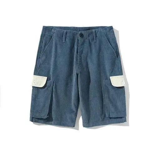 Jean 20SS Indigo Union Japan Blue Corduroy Patchwork Shorts Size US 34 / EU 50 - 1 Thumbnail