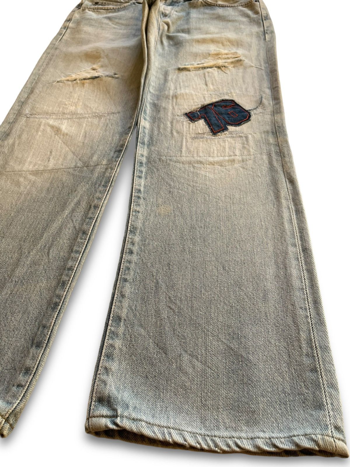 Edwin Vintage Japan Edwin 503 Distressed Patched Baggy Style Jeans Size US 32 / EU 48 - 7 Thumbnail