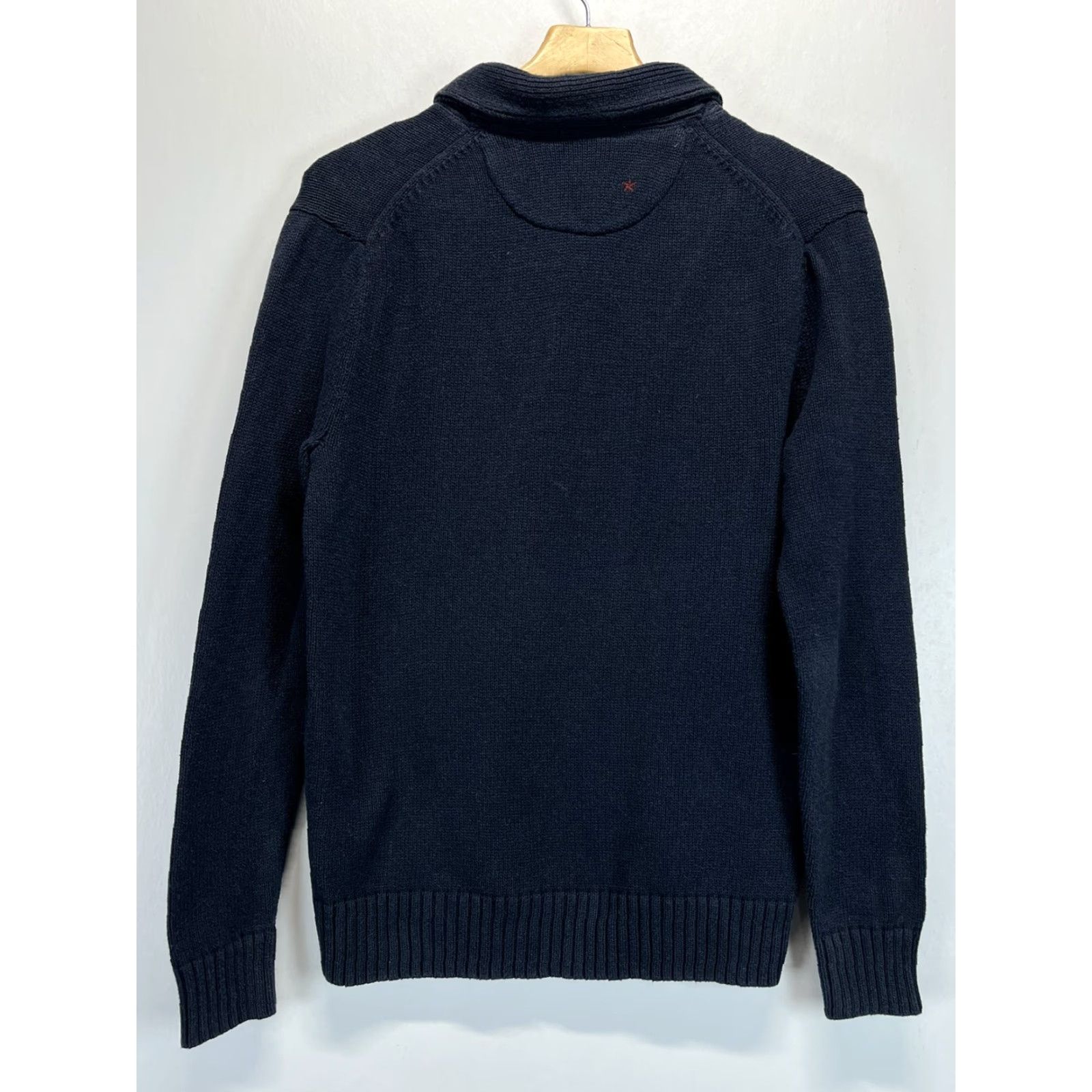Converse VINTAGE Converse Sweater Shirt / Pullover Knit Henley - Mens Medium Navy Button Shawl Collar Cotton Knit Heavyweight Preppy 90s (if applicable) Size US M / EU 48-50 / 2 - 2 Thumbnail
