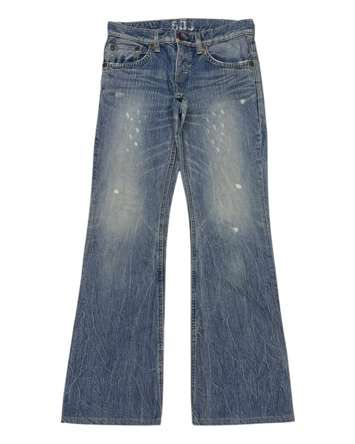 Edwin Flare Jeans Edwin 503 Bootcut Distressed Denim Jeans Size 31" - 7 Thumbnail