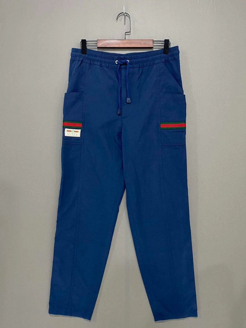 Gucci Gucci Belt logo striped workwear pants Size US 28 / EU 44 - 1 Thumbnail