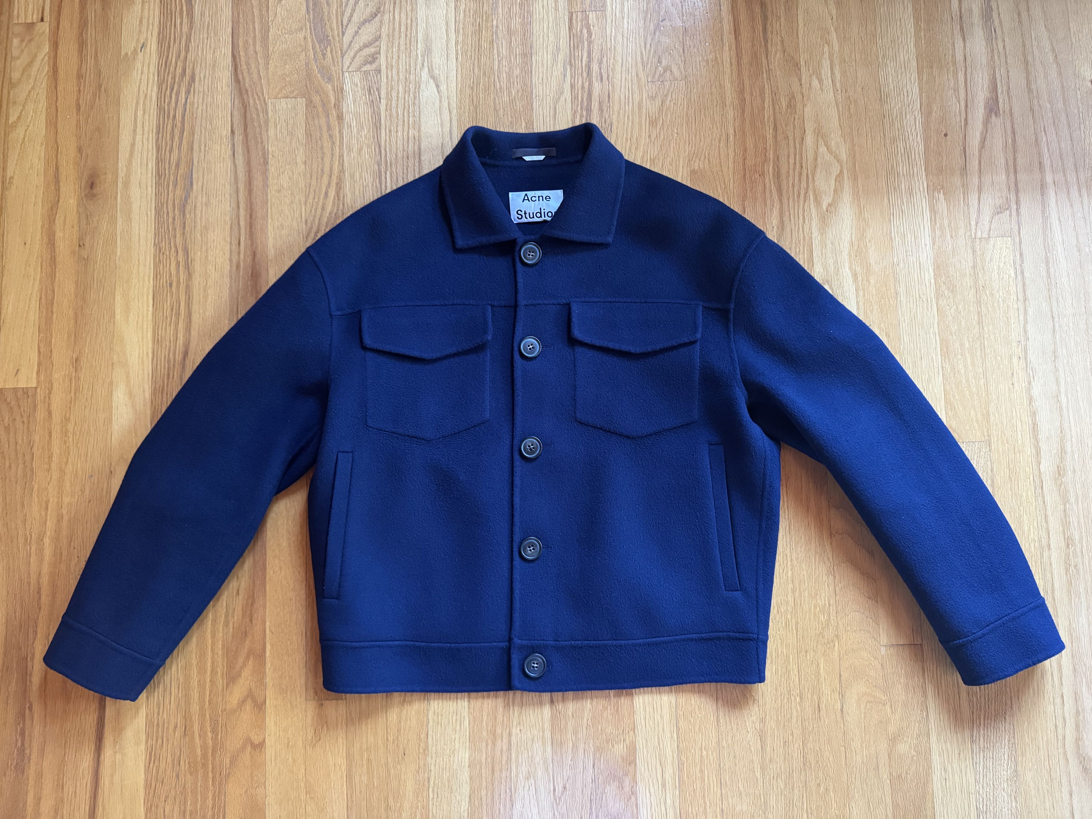 ジャケット・アウター Acne Shay Wool Jacket Acne Studios - Wool zipper jacket - Black