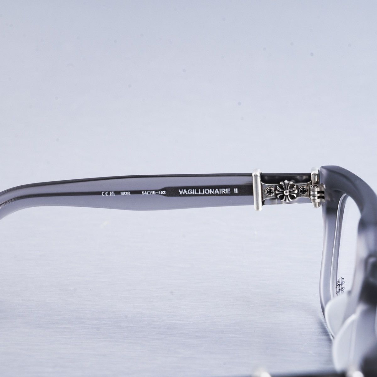 Chrome Hearts CHROME HEARTS VAGILLIONAIRE II MATTE GRAPHITE GLASSES Size ONE SIZE - 6 Thumbnail