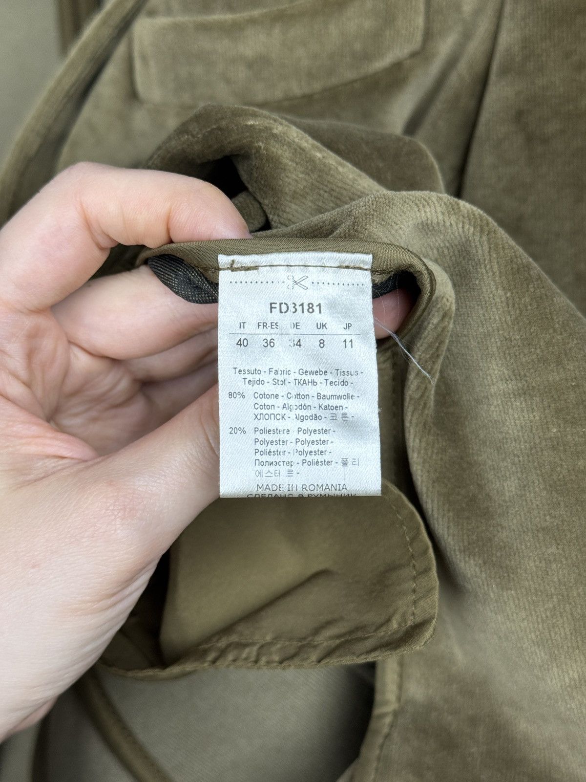 Circolo 1901 Circolo 1901 khaki green one button velvet velour blazer Size S / US 4 / IT 40 - 9 Thumbnail