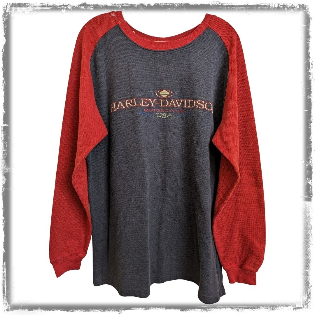 Harley Davidson Vintage 1999 Harley Davidson Thermal Shirt Illinois Men's XL Size US XL / EU 56 / 4 - 1 Thumbnail