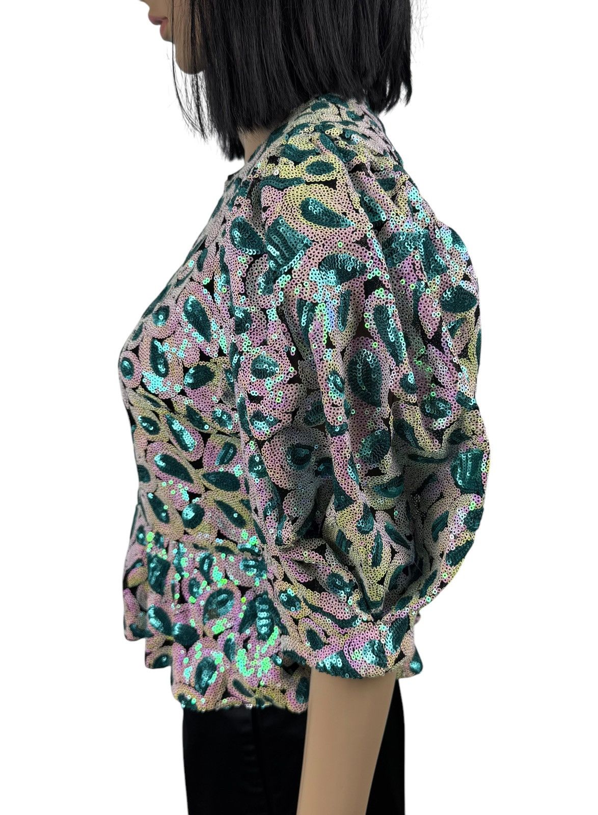 ROTATE Rotate Birger Christensen Christina Top Gathered Sequined Size M / US 6-8 / IT 42-44 - 7 Thumbnail