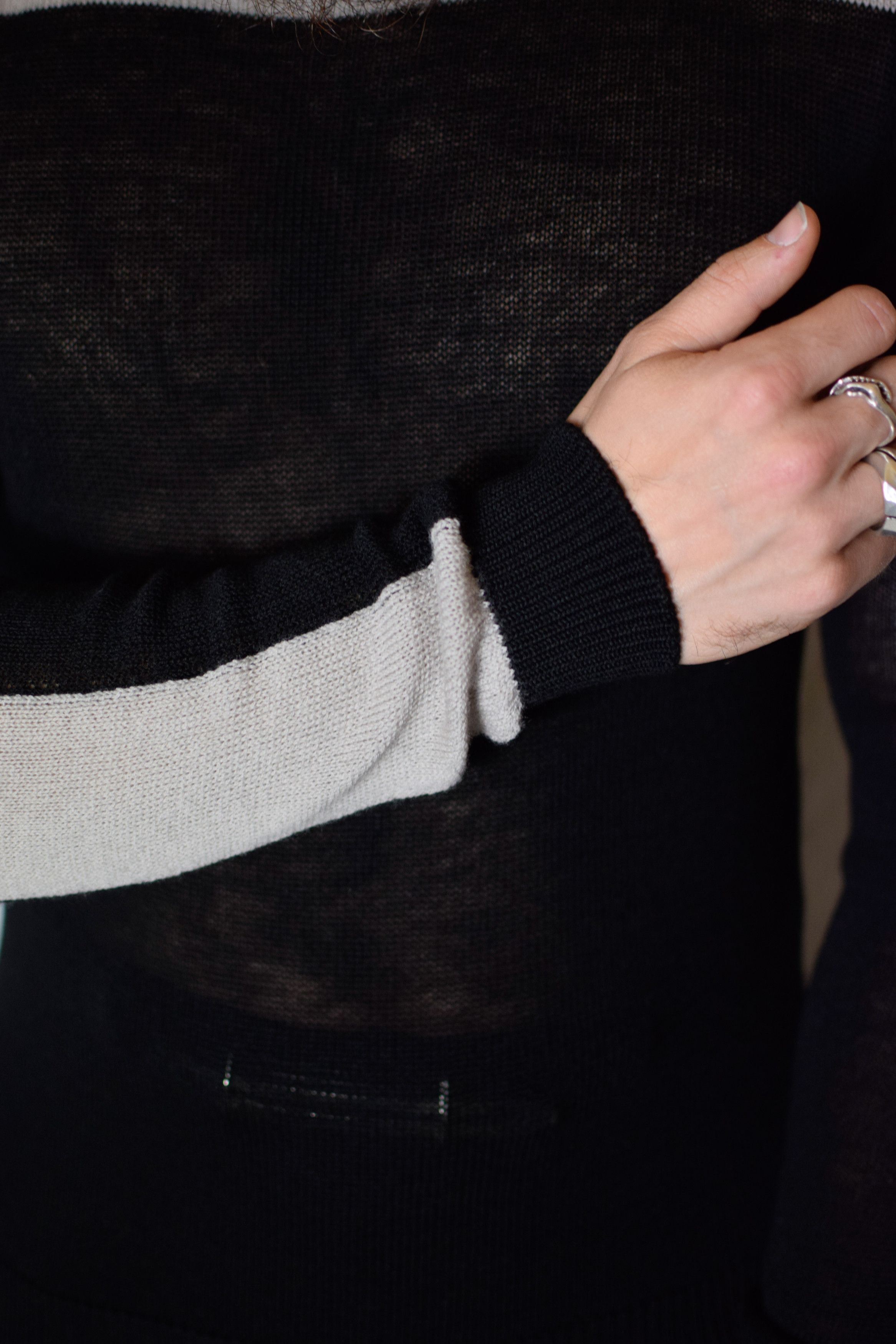 Rick Owens Rick Owens AW22 Color Block Turtleneck - RU02A5642-KNSI Size US M / EU 48-50 / 2 - 8 Thumbnail