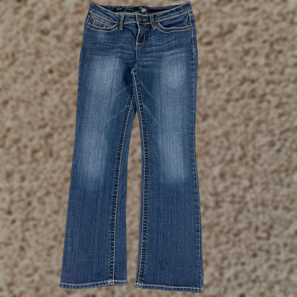 Vintage ANA Jeans Womens 4 Blue Bootcut Denim 27x30 Cotton Blend Spandex Western 5-Pocket Design 30 In Inseam Womens Jeans Size 27" / US 4 / IT 40 - 1 Thumbnail