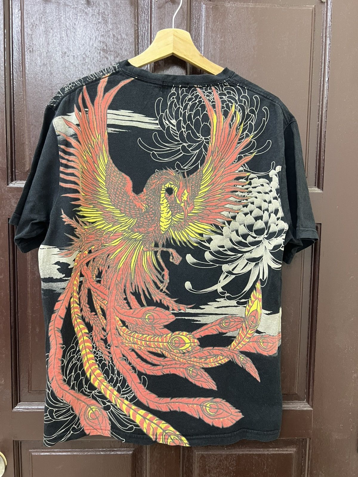 Japanese Brand Vintage Sukajan Oboro Pheonix Motion Goros Style Tee Size US L / EU 52-54 / 3 - 1 Thumbnail