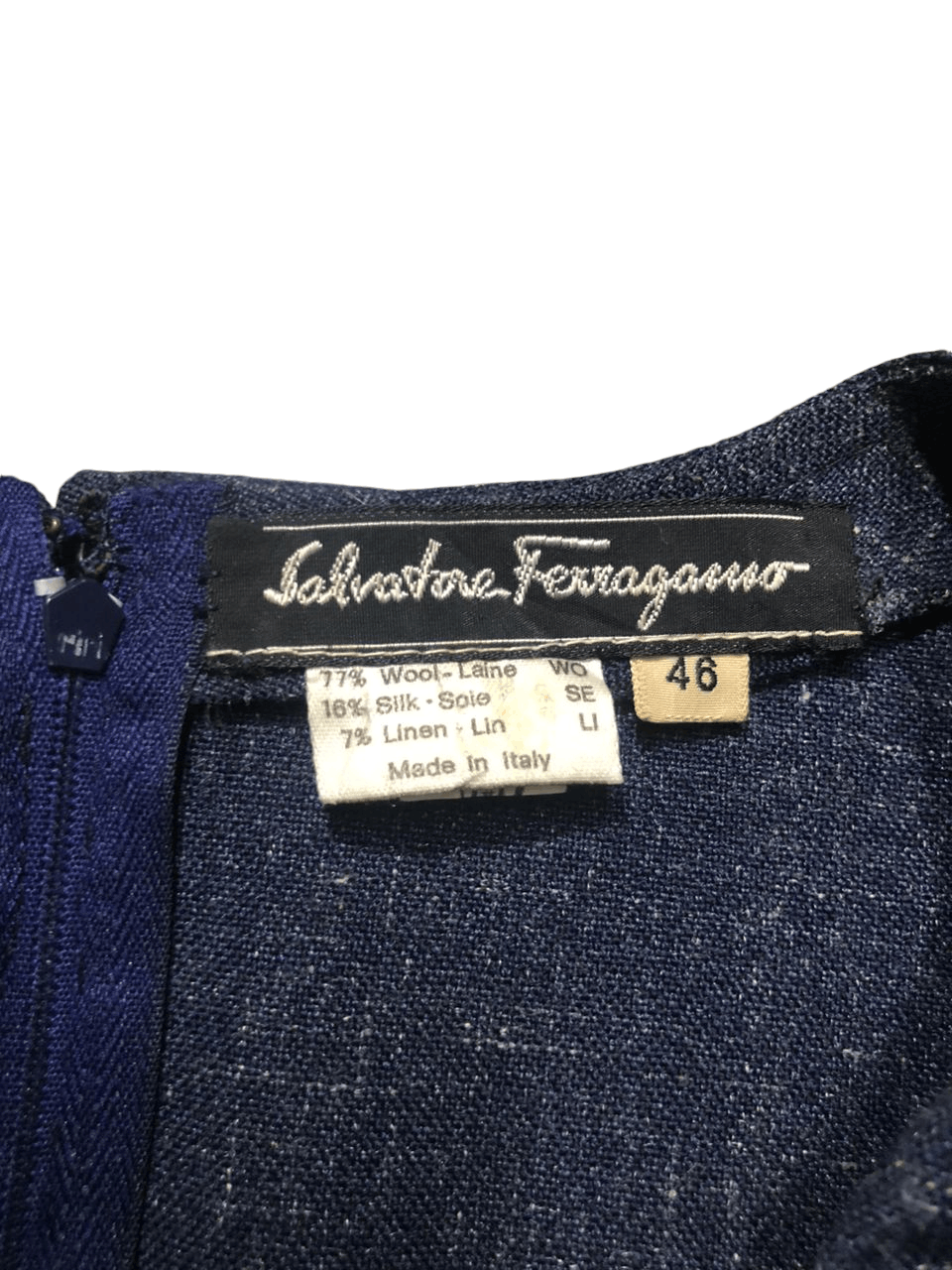 Salvatore Ferragamo × Vintage Vintage Salvatore Ferragamo Wool Dress Short Sleeve Size XL / US 12-14 / IT 48-50 - 13 Thumbnail