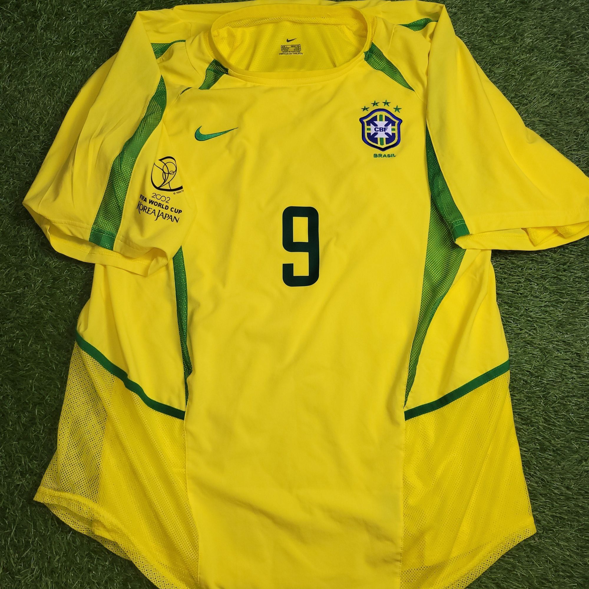 Ronaldo Brazil 2002 WORLD CUP PLAYER ISSUE Soccer Jersey L