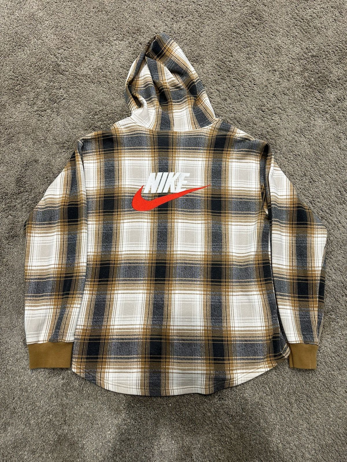 Nike plaid sweatshirt best sale