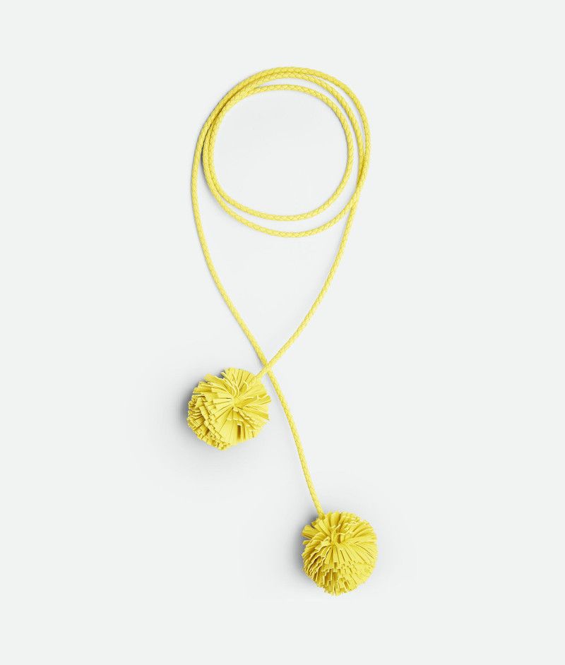 Bottega Veneta o1w1db11125 Size: S / Pompom Coaxial Belt in Yellow Size ONE SIZE - 2 Thumbnail