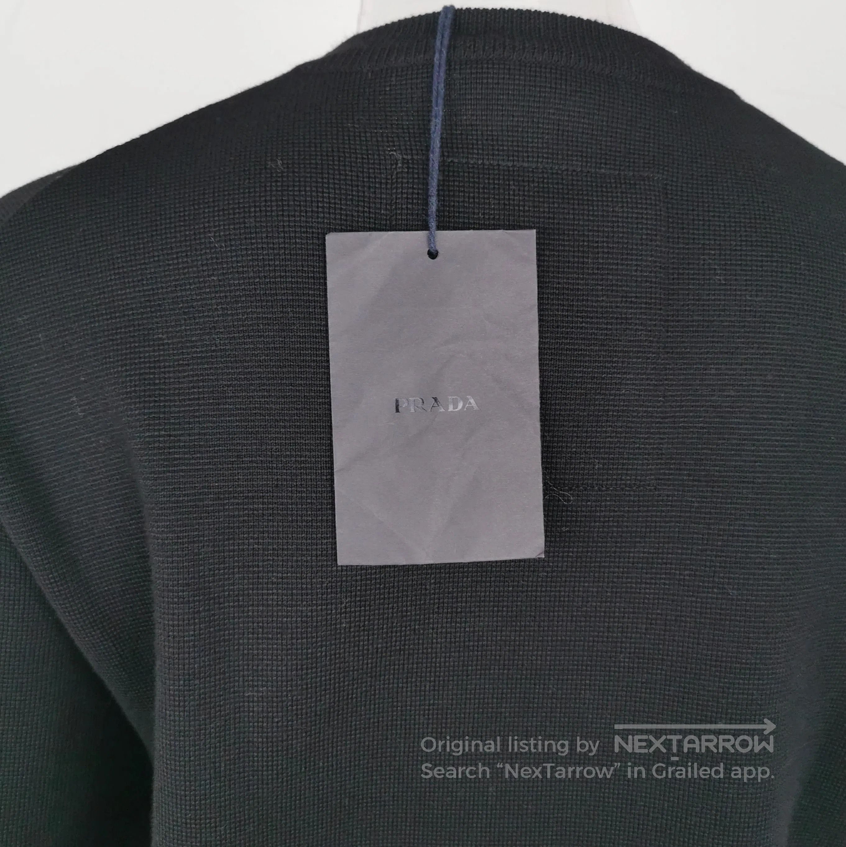 Prada Prada Black Layered Knit Sweater with Sheep Wool . Size US M / EU 48-50 / 2 - 4 Thumbnail